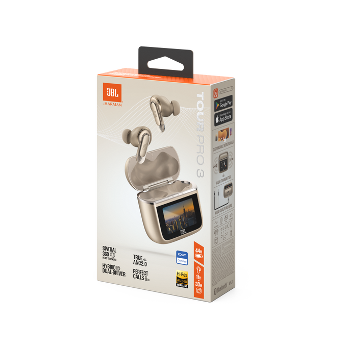 JBL TOUR PRO 3 TWS Latte slušalke